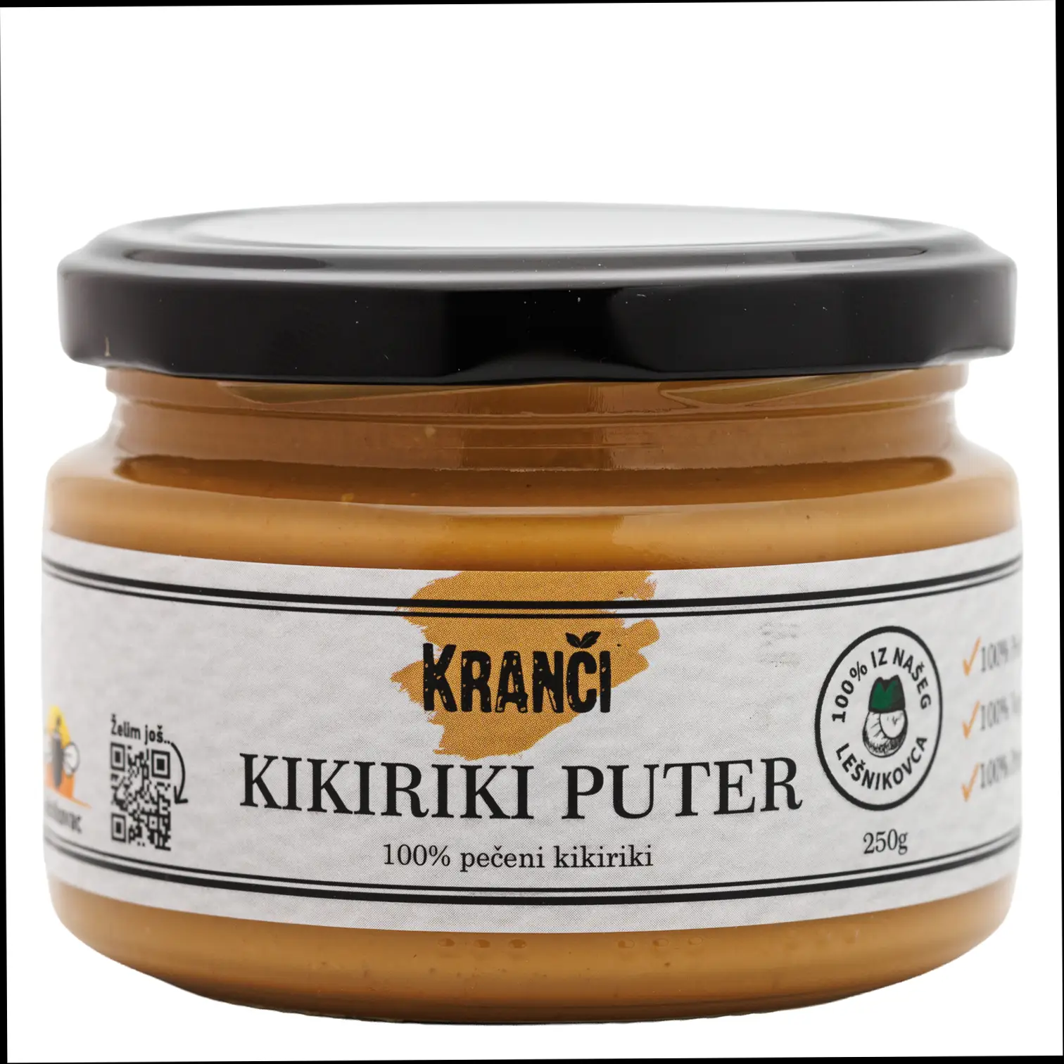 Kranči kikiriki 100% puter – čista energija od blanširanog i pečenog kikirikija